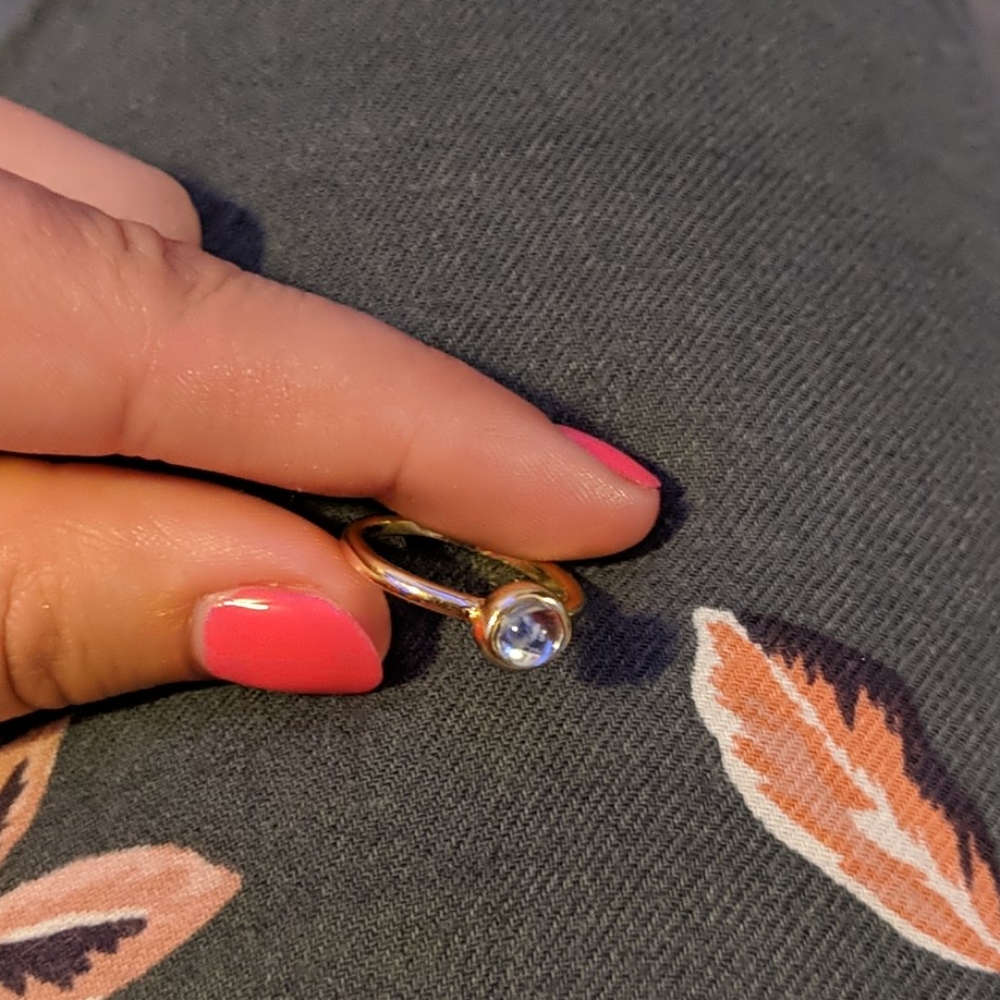 Rings with gold bands